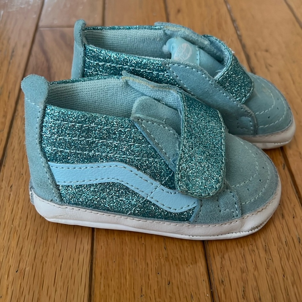 Vans- blue glitter vans size 4c